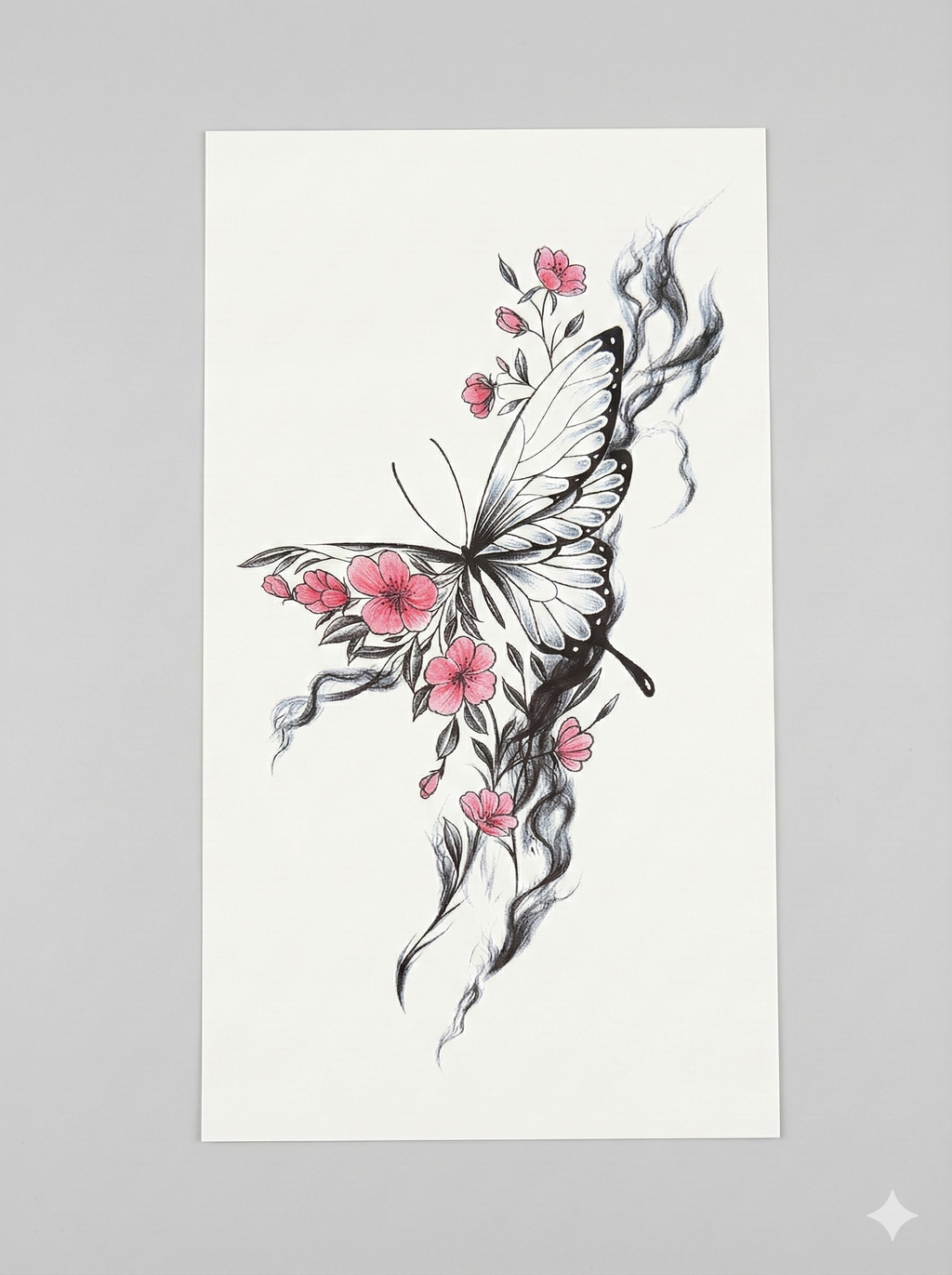 Borboleta Floral 3D Media