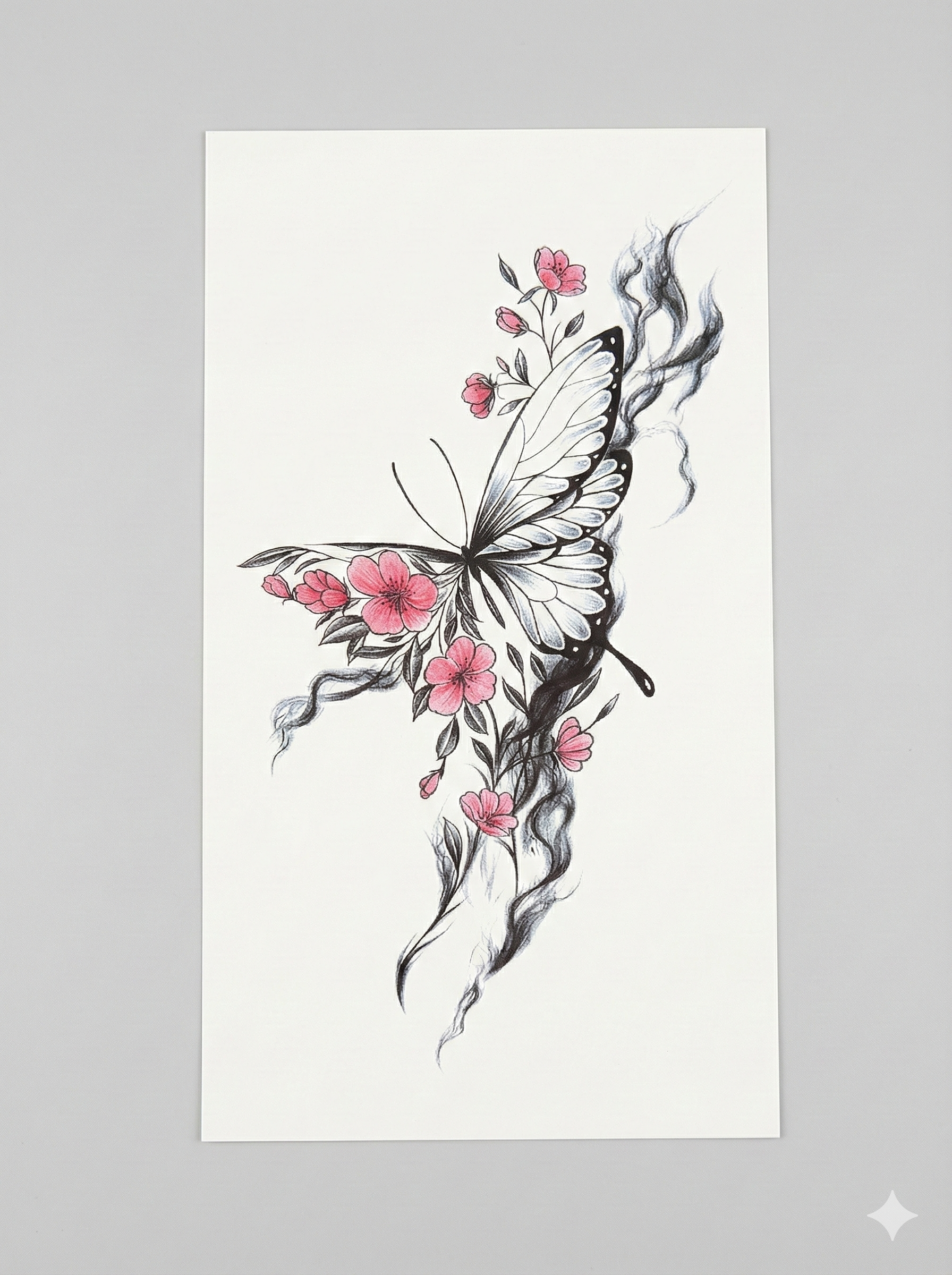 Borboleta Floral 3D Media