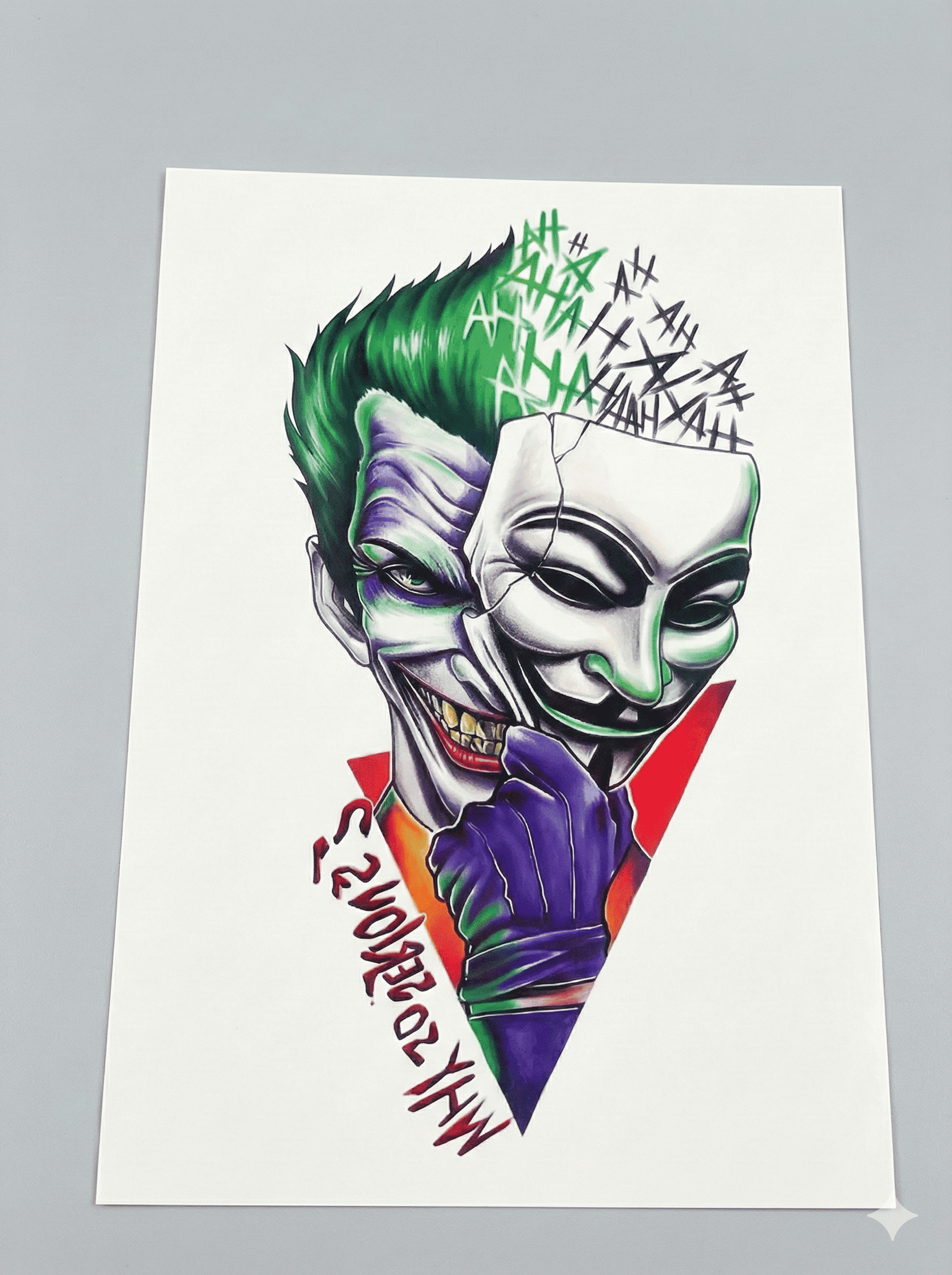 Coringa Colorido 3D Media