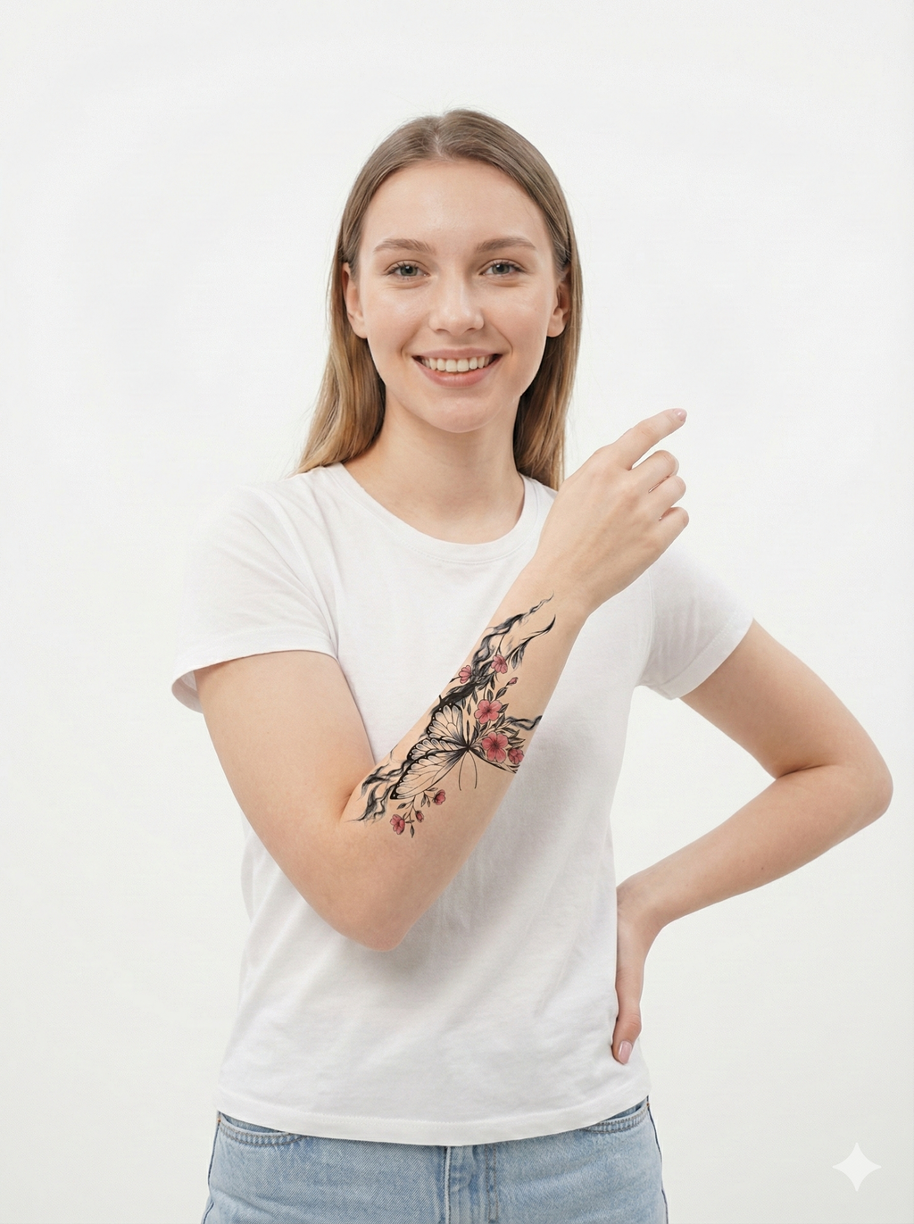 Borboleta Floral 3D Media